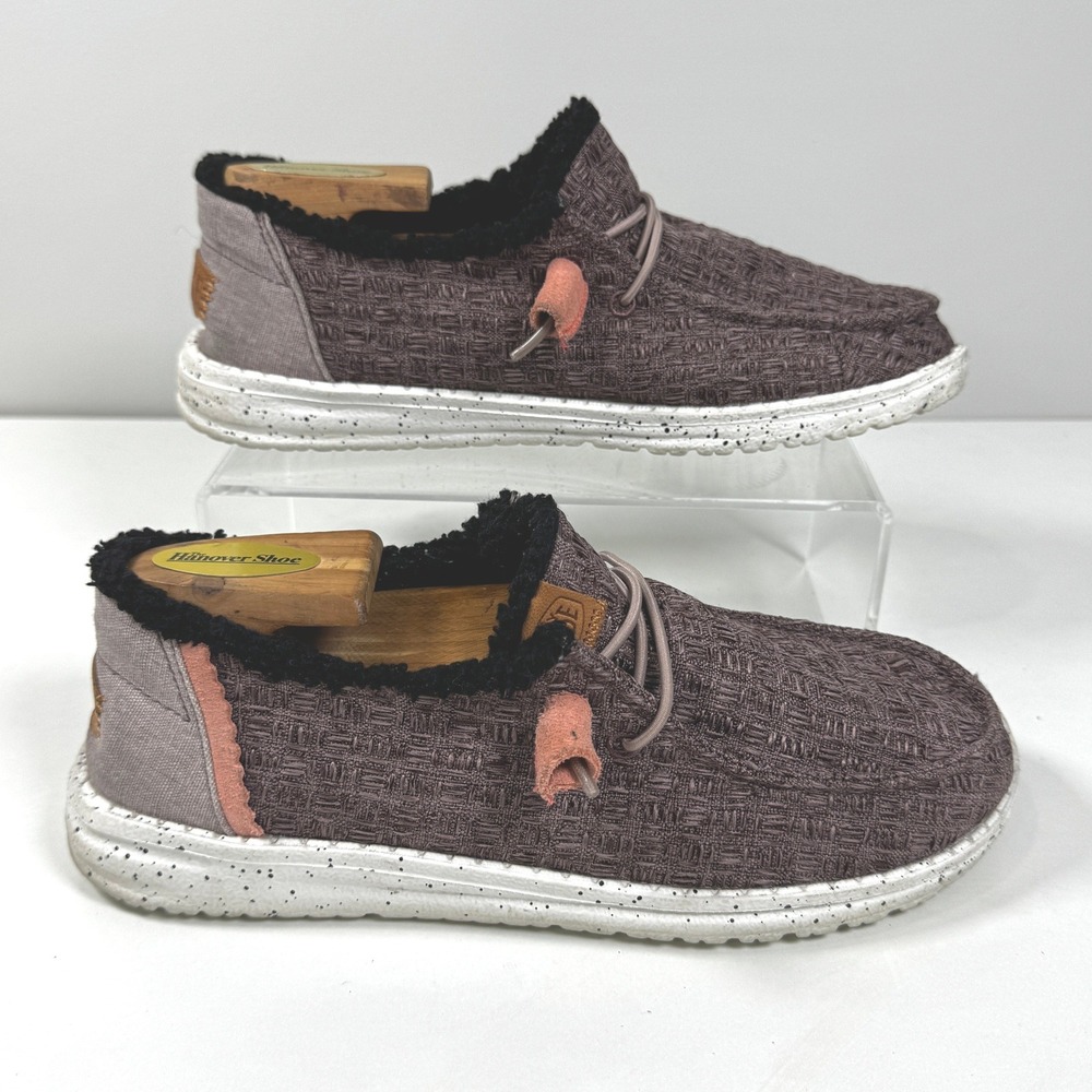 Hey Dude Wendy Funked Womens 6 Sherpa Lined Slip On Shoes Boho Cozy